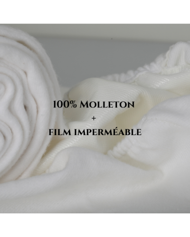Protège matelas forme drap housse coton Aster molleton 90x190 cm (lot de 12)