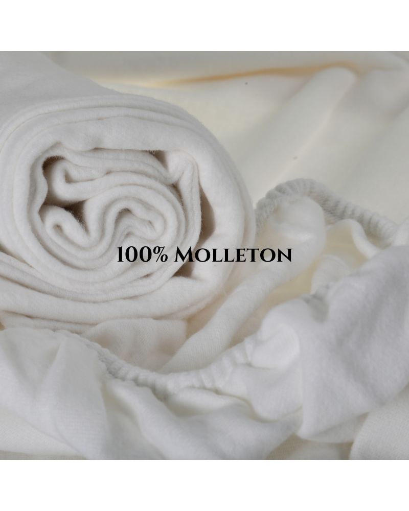 Protège-matelas molleton 100% coton non imperméable Toison d'Or